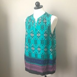 Jewel Tones Patterned Blouse